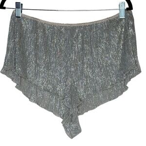 Victoria's Secret Gold Metallic Lounge Sleep Pajamas Shorts‎ Size XL Cute Chic